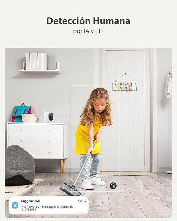 Cámara de vigilancia 4G interior 2K con SIM