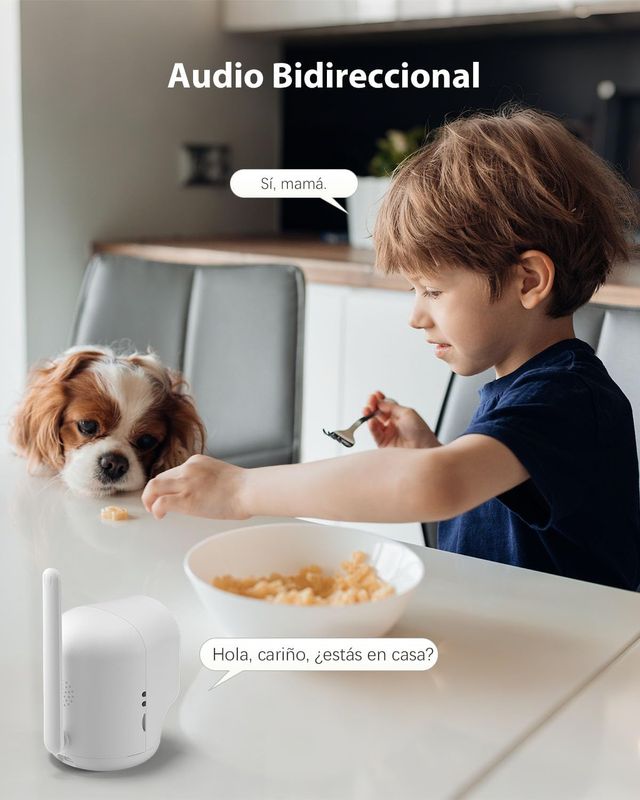 Cámara de vigilancia 4G interior 2K con SIM