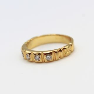 Anillo Oro 18K, Diamantes, 4.57gr, T-13