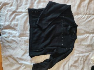 Jersey negro tachuelas talla S
