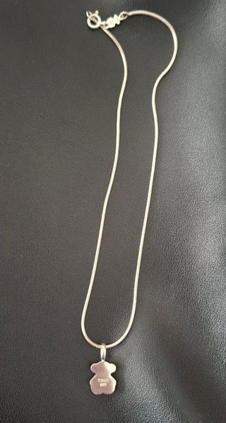 Collar Tous Oso Negro Plata