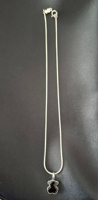 Collar Tous Oso Negro Plata