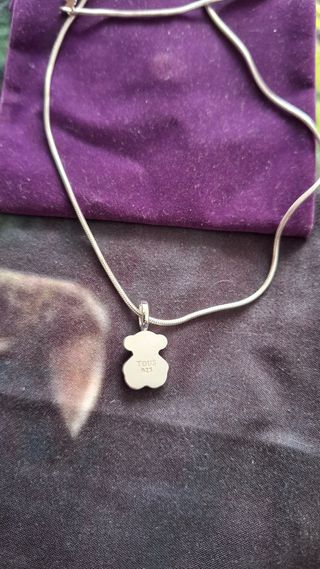 Collar Tous Oso Negro Plata