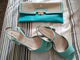 Zapatos de salón y cartera ceremonia talla 40