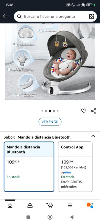 Mecedora para bebé,nueva usada 2 veces contadas