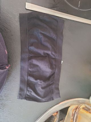 Top Hana negro con pedrería talla L