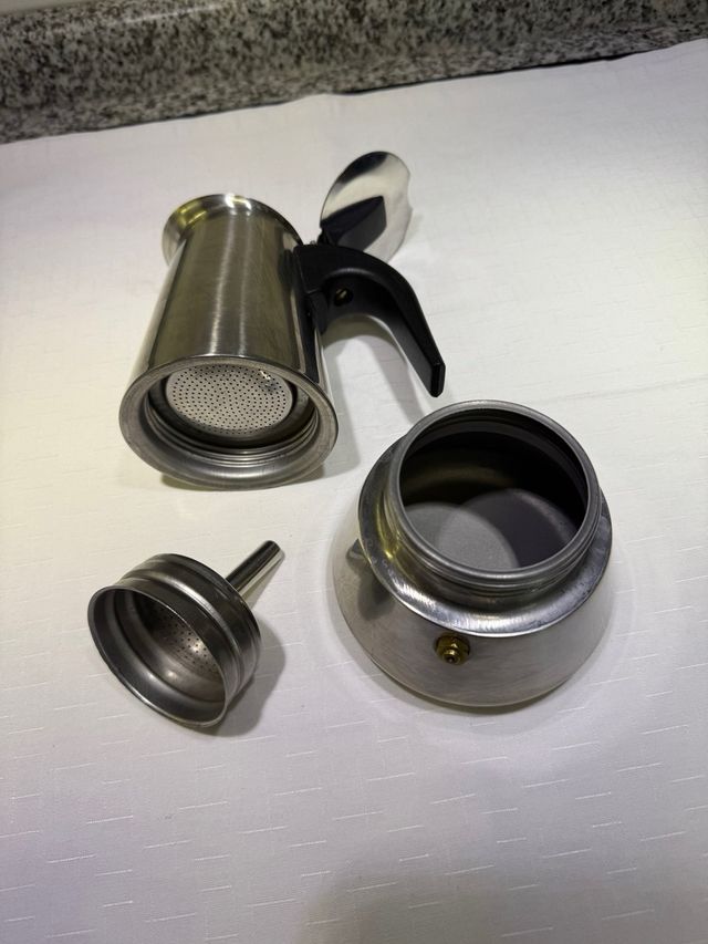 Cafetera italiana de acero inoxidable