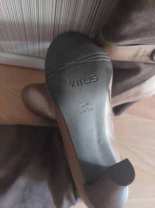 Botas altas piel y ante