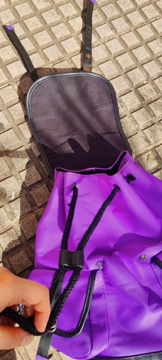 Mochila Morada / violeta de neopreno Vintage