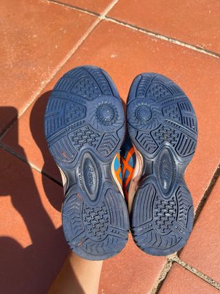 Bambas Asics Tenis Talla 34.5 Azul/Naranja