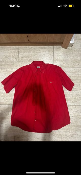Camisa Lacoste Roja Hombre