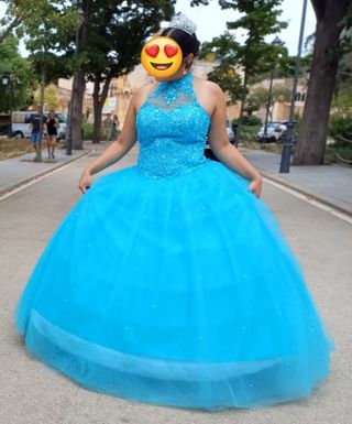 Vestido Turquesa de XV Años