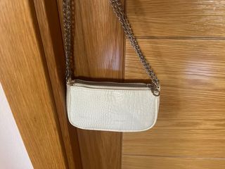 Bolso blanco efecto piel cocodrilo
