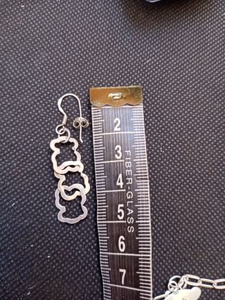 Pulsera y pendientes plata 925 oso