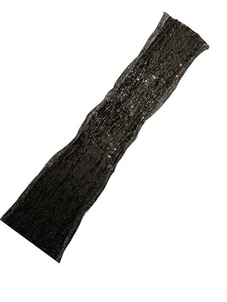 1 Fular negro y plateado con lentejuelas
