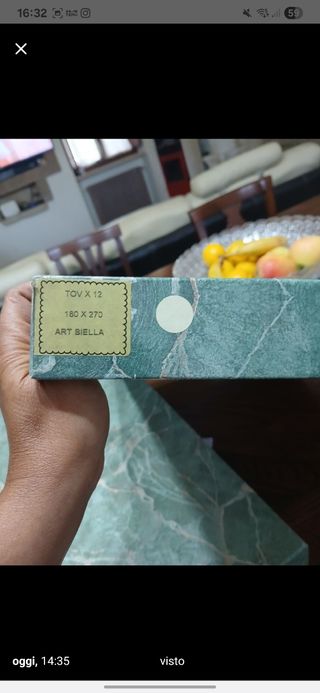 Set 12 Tovaglie Blu e Bianche beige è rosa 100€