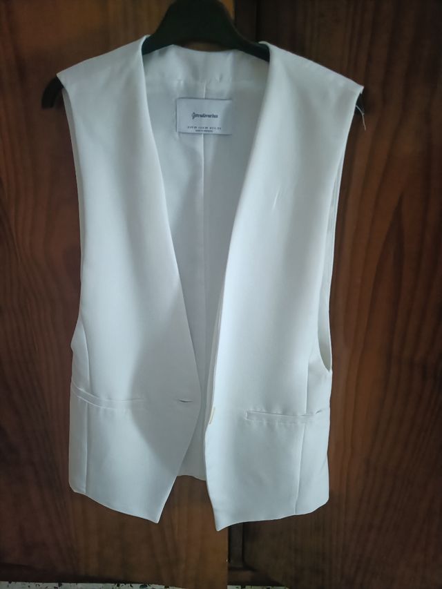 Chaleco Stradivarius Blanco