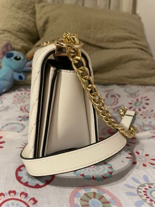 Bolso Blanco Saint Laurent Dorado