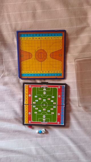 Juego de mesa fútbol y baloncesto vintage