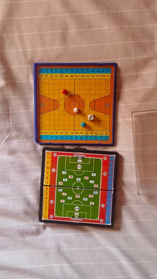 Juego de mesa fútbol y baloncesto vintage