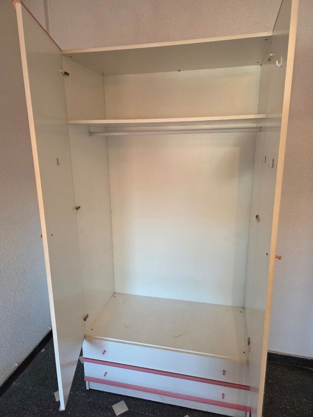 Habitación juvenil completa:Forja rosa y blanco