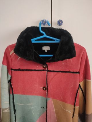 Abrigo invierno patchwork multicolor señora
