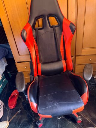 Silla Gaming/Escritorio Roja y Negra

