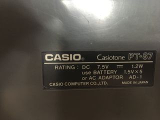 Casio Casiotone PT-87 Teclado Vintage