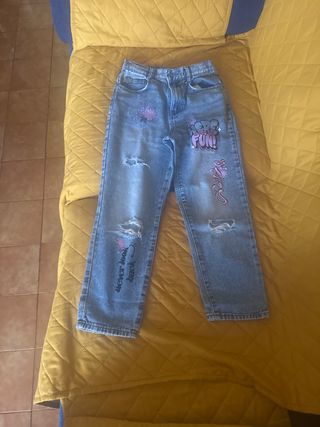 Jeans bambina 7/8 anni con scritte