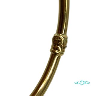 Pulsera Torques Oro 18k Blanco y Amarillo Amatista