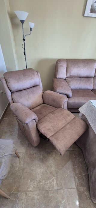 Divano a 3 posti e 2 poltrone relax e reclinabili