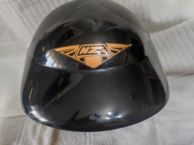 Casco Moto Negro Cuero