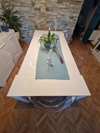 Mesa comedor extensible madera industrial 