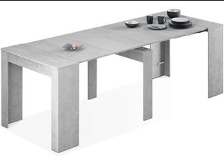 Mesa comedor extensible madera industrial 