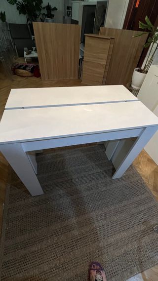Mesa comedor extensible madera industrial 