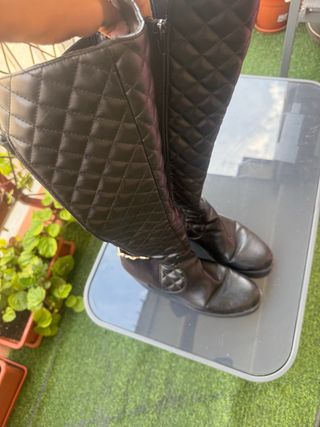 Botas altas mujer negras acolchadas