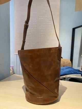 Bolso Adolfo Domínguez Marrón Cuero