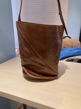 Bolso Adolfo Domínguez Marrón Cuero