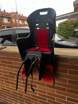 Silla Niño Bicicleta Negra y Roja