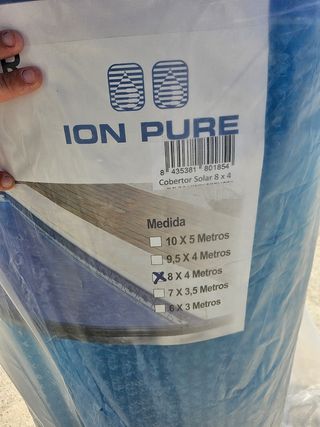 Cobertor térmico piscina ION PURE 8x4.

