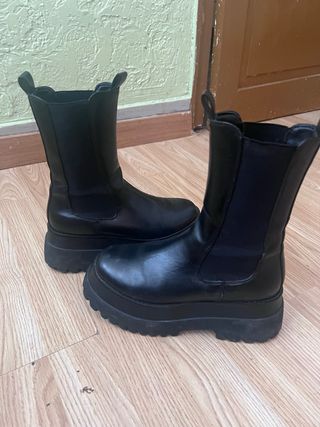 Botas plataforma negras talla 37