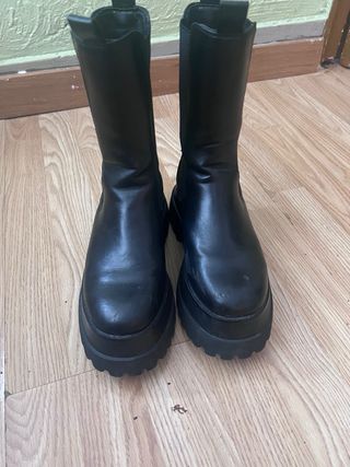 Botas plataforma negras talla 37
