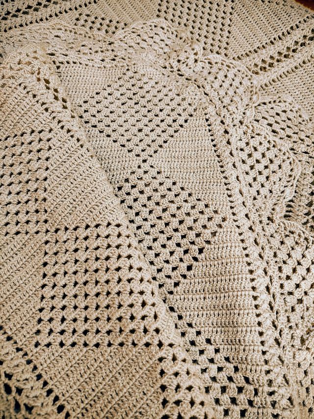 Vintage,Colcha de crochet, manual.