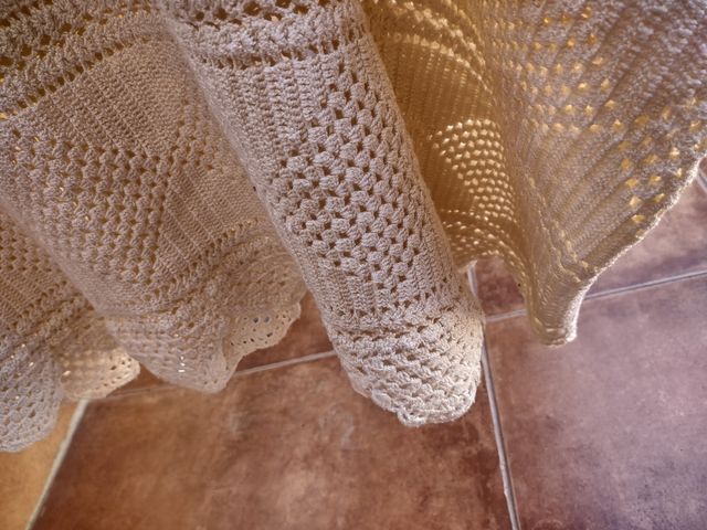 Vintage,Colcha de crochet, manual.