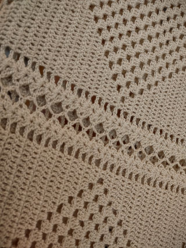 Vintage,Colcha de crochet, manual.