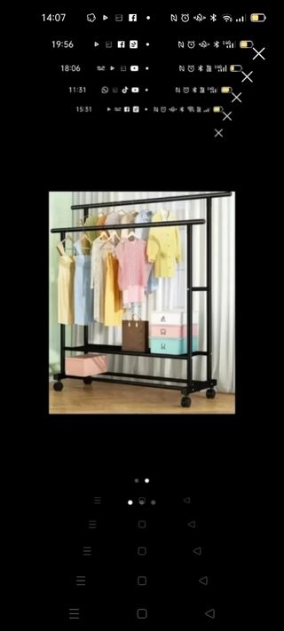 Stand appendiabiti metallo e plastica