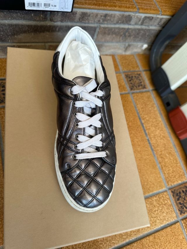 Burberry Zapatillas Plata/Blanco Talla 39