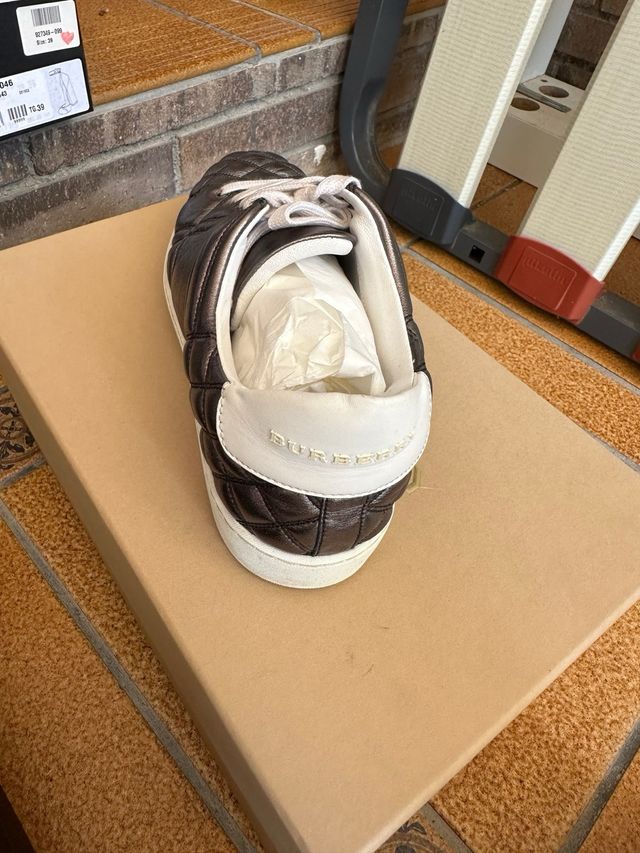 Burberry Zapatillas Plata/Blanco Talla 39