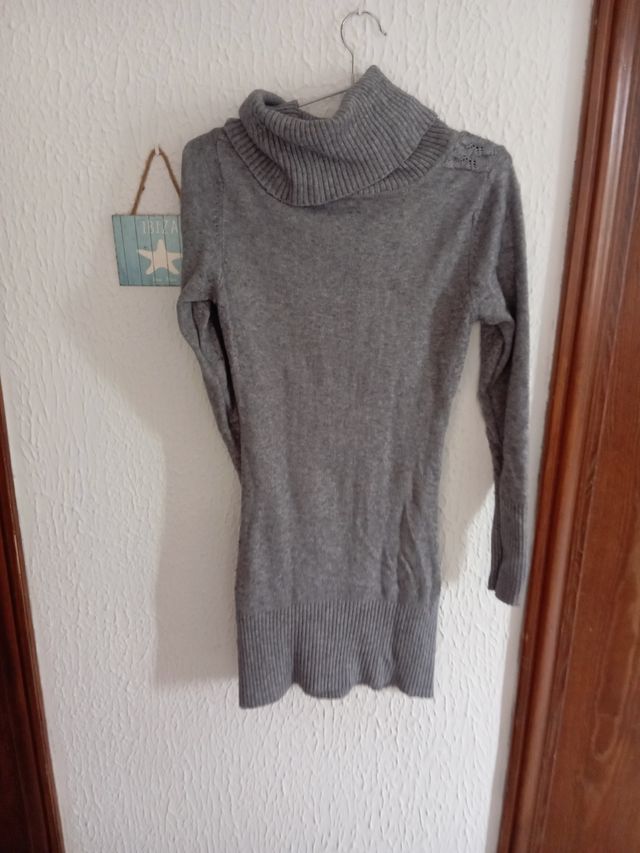 Vestido de lanita gris