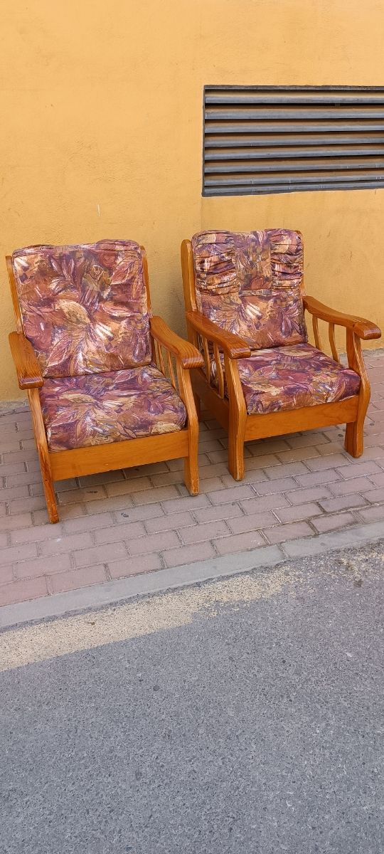 2 Sillones Rústicos Madera Pino